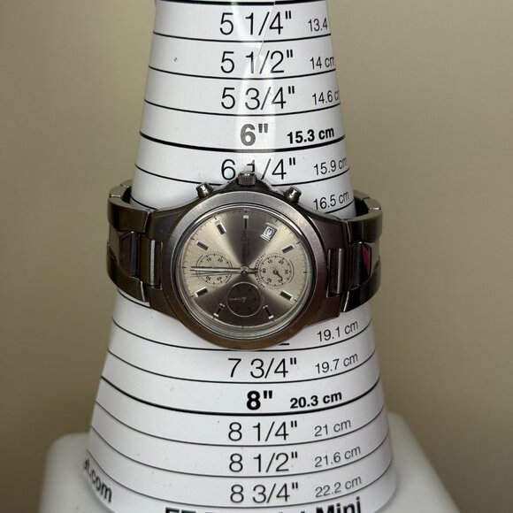 Kenneth Cole Mens Stainless Steel Chronograph Watch Silver Dial Date NOT TESTED - Picture 11 of 15